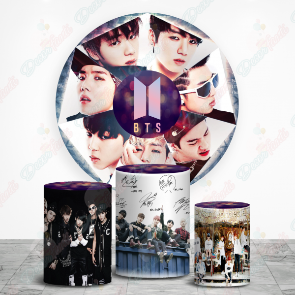 BTS Fundas de tela sublimada para cilindros backdrop