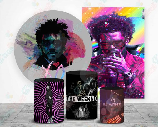 The Weeknd Fundas tela sublimada para cilindros backdrop