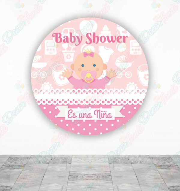 Baby Shower niña Fundas tela sublimada para cilindros