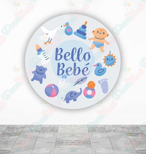 Baby Shower bello bebe Fundas tela sublimada para cilindros