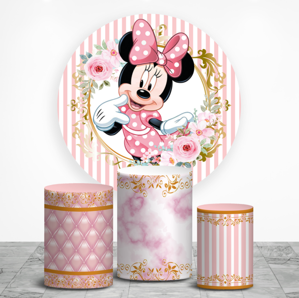 Minnie Rosa Fundas de tela sublimada