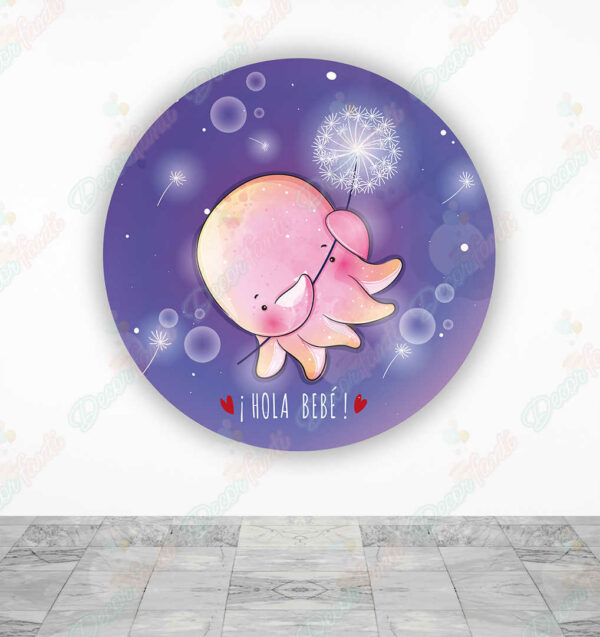 Baby Shower Medusa Pastel Fundas tela sublimada