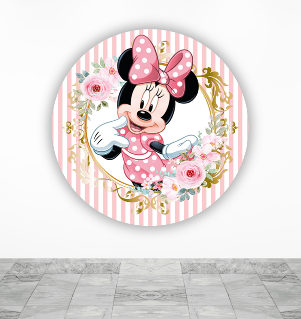 Minnie Rosa Fundas de tela sublimada