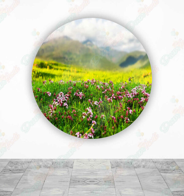 Campo de Flores fundas cilindros backdrop