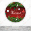 Feliz Navidad Rojo fundas cilindros backdrop