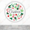 Feliz Navidad Muérdagos y bastones fundas cilindros backdrop