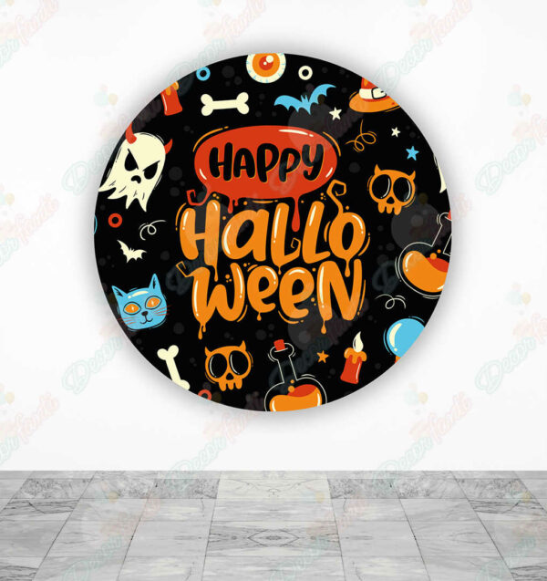 Happy Haloween fundas cilindros backdrop